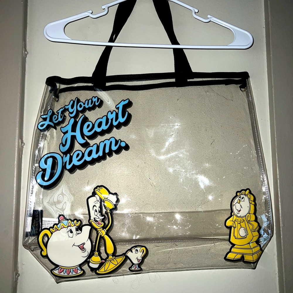 Disney Princess Belle Beauty and the Beast Clear Tote Bag